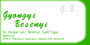 gyongyi besenyi business card
